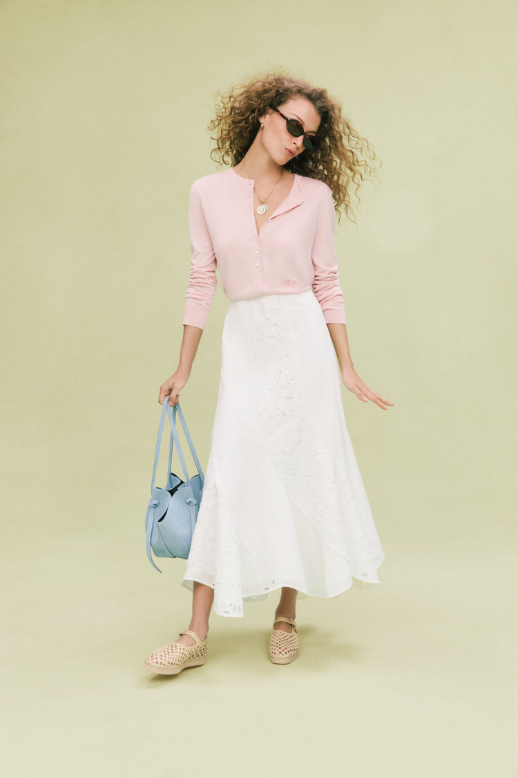 White Eyelet Mallory Skirt