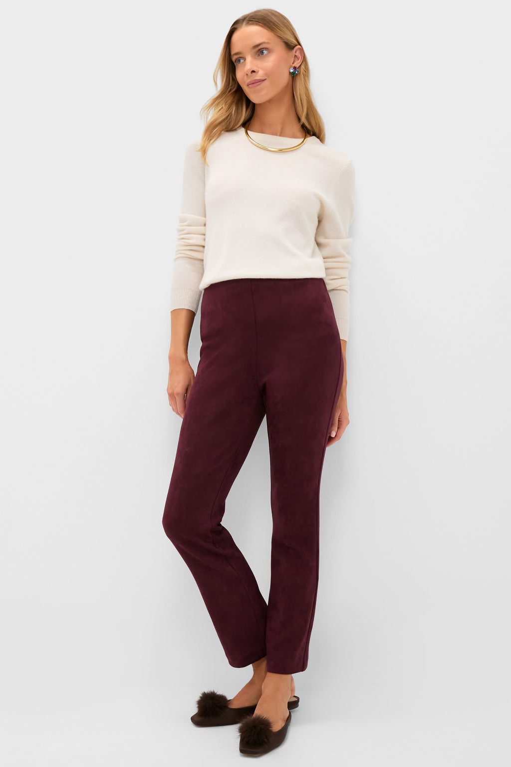 Ivory Cashmere Crewneck Sweater