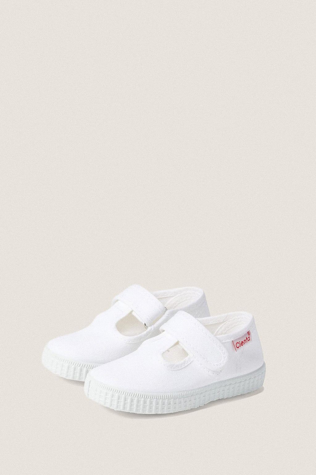 White Velcro T-Straps