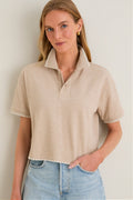 Sandstone Pique Holmes Boyfriend Polo