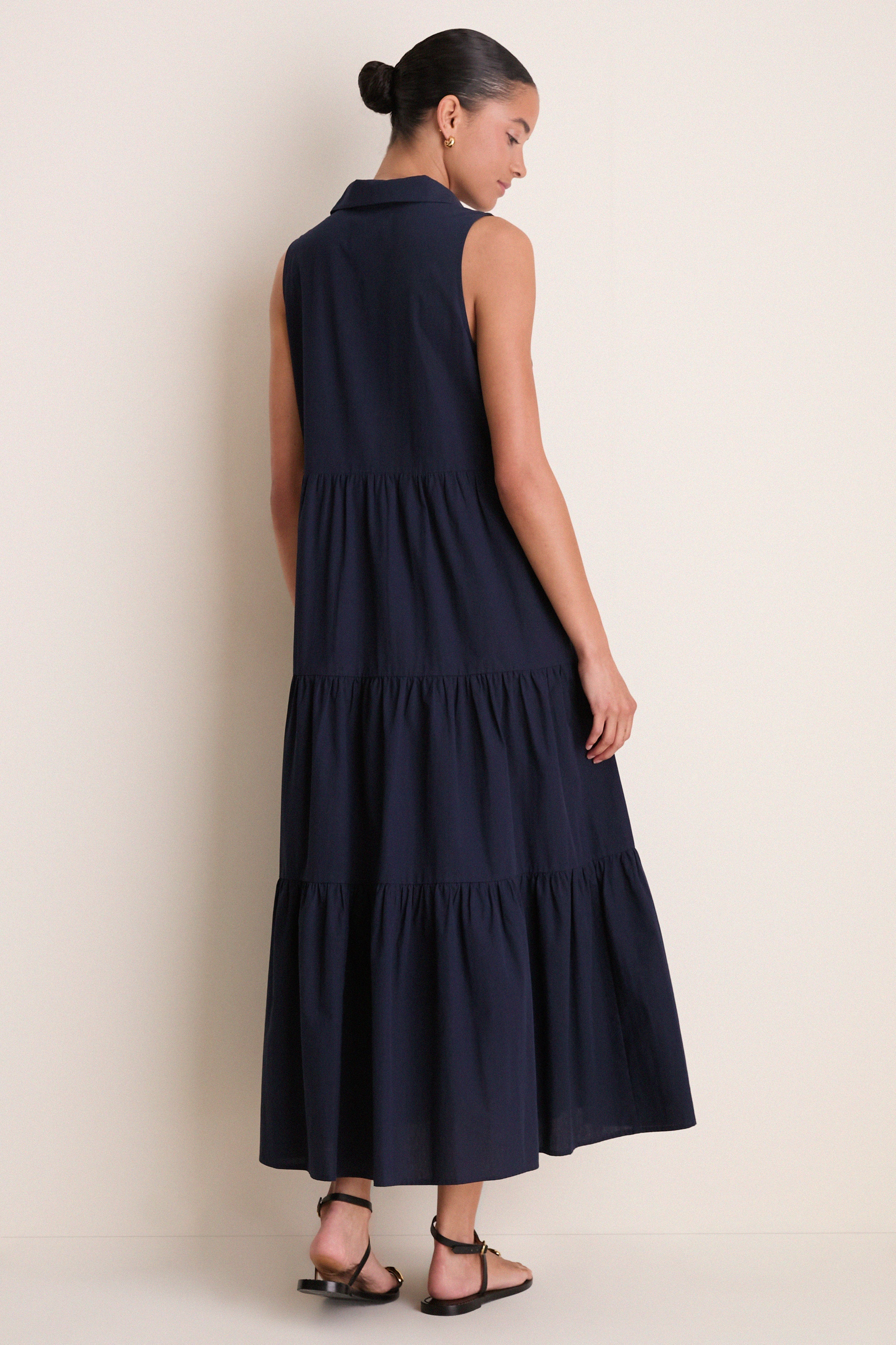 Navy Sleeveless Mabel Maxi Dress