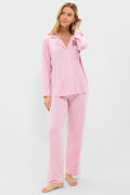 Pink Nectar and Ivory Gisele Long PJ Set