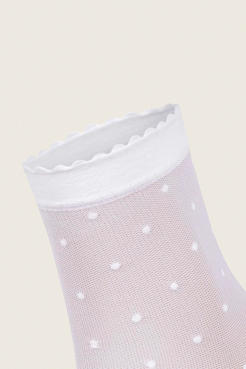 White Sheer Polka Dot Socks