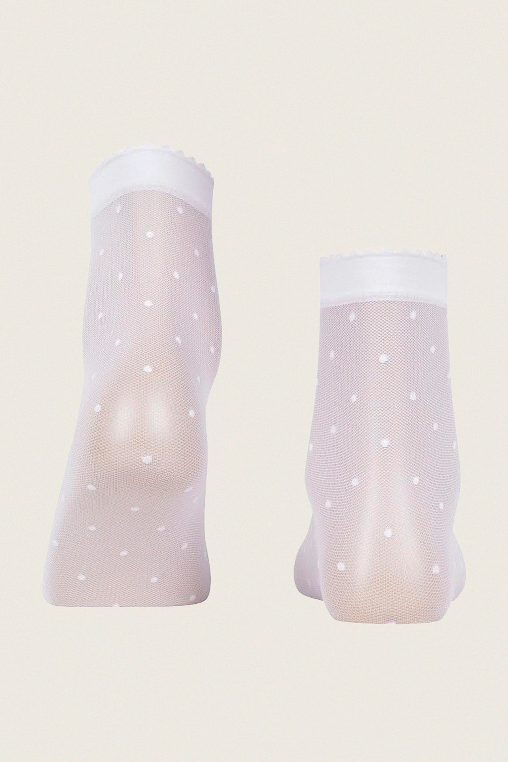 White Sheer Polka Dot Socks
