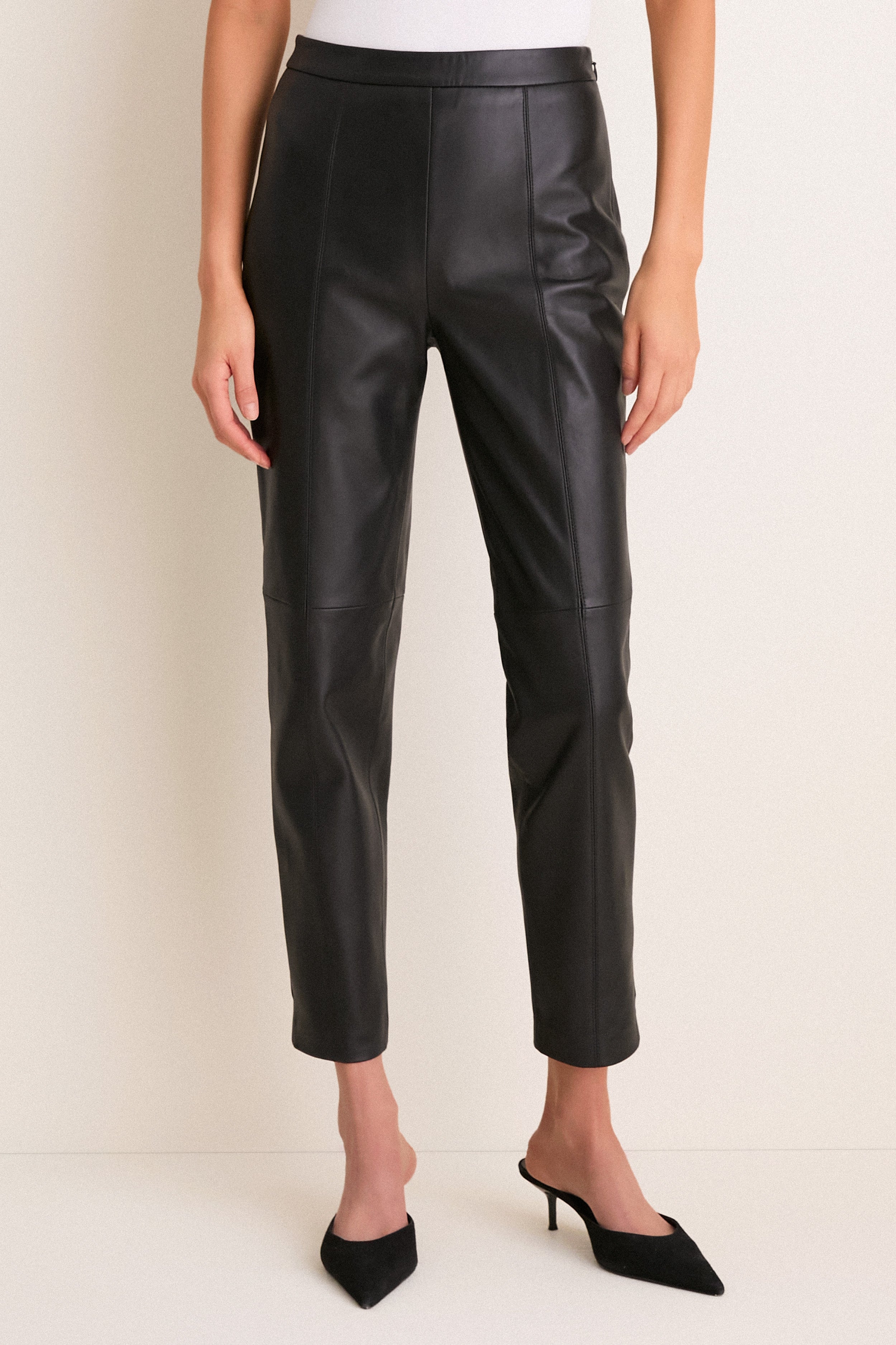 Black Leather Preston Pant