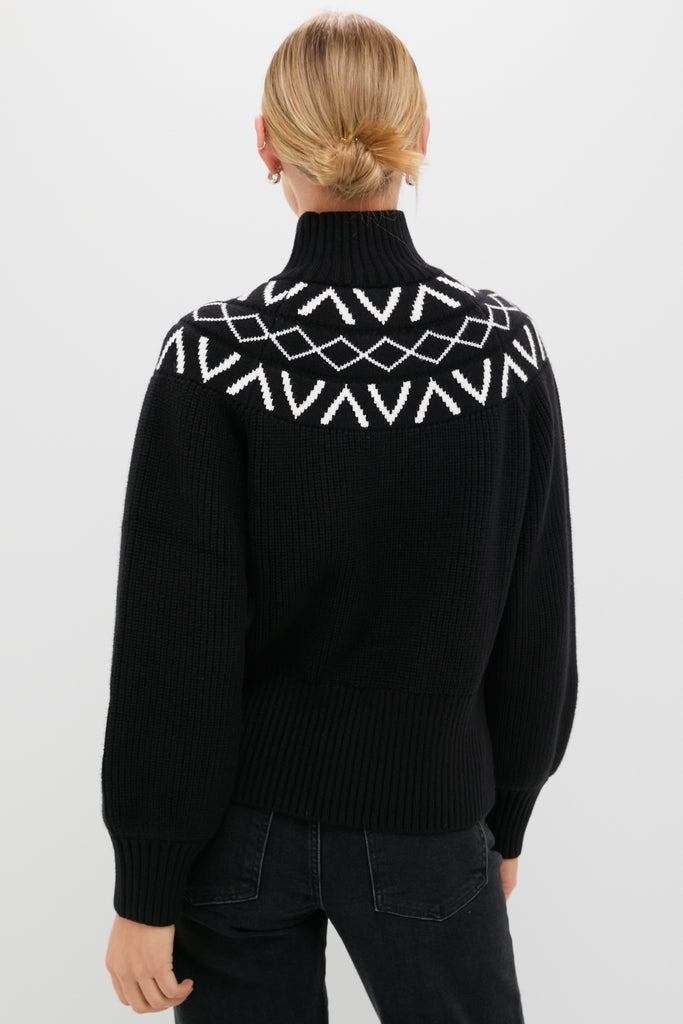 Black Marcie Fairisle Yoke Knit