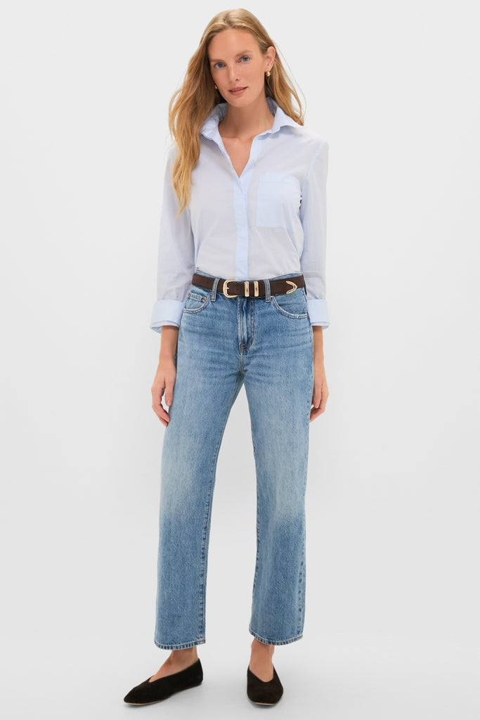 Metropolis Lexi Mid Rise Bowed Straight