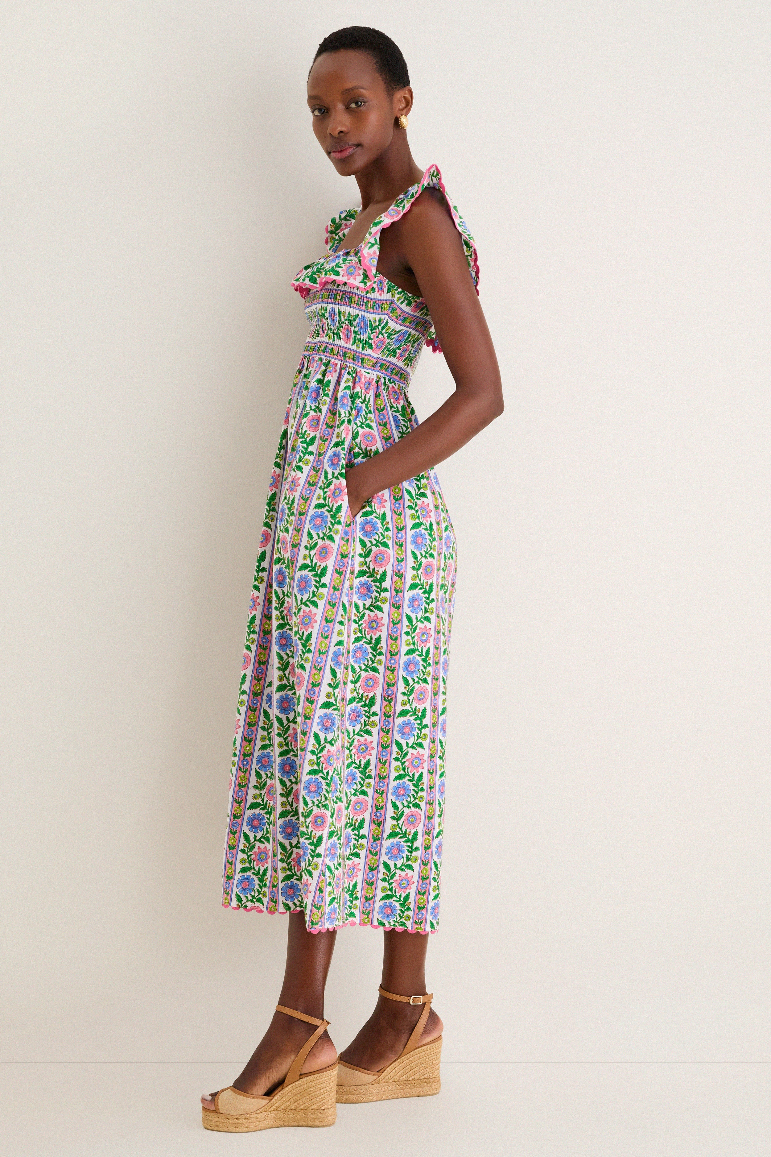 Folk Border Carrie Dress
