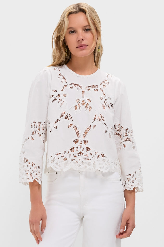 Cream Picnic Top