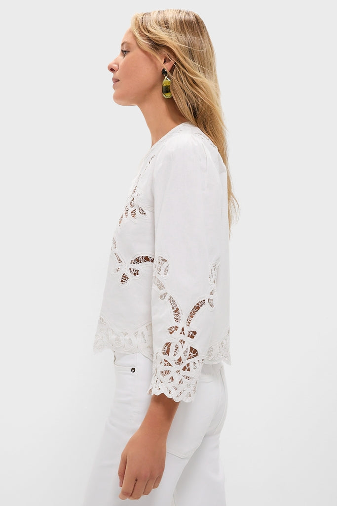 Cream Picnic Top