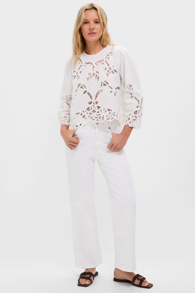 Cream Picnic Top