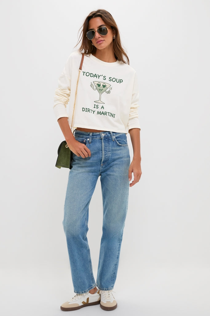 Martini Soup Crop Long Sleeve Tee