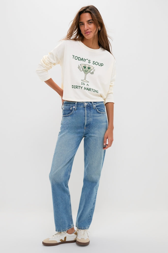Martini Soup Crop Long Sleeve Tee