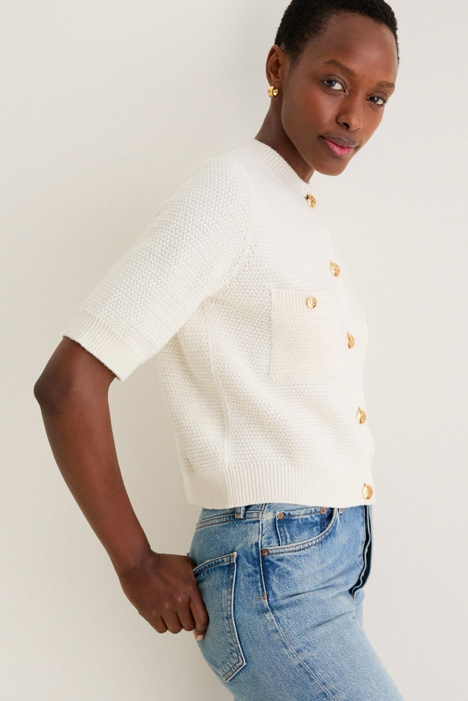 Ivory Christa Cardigan