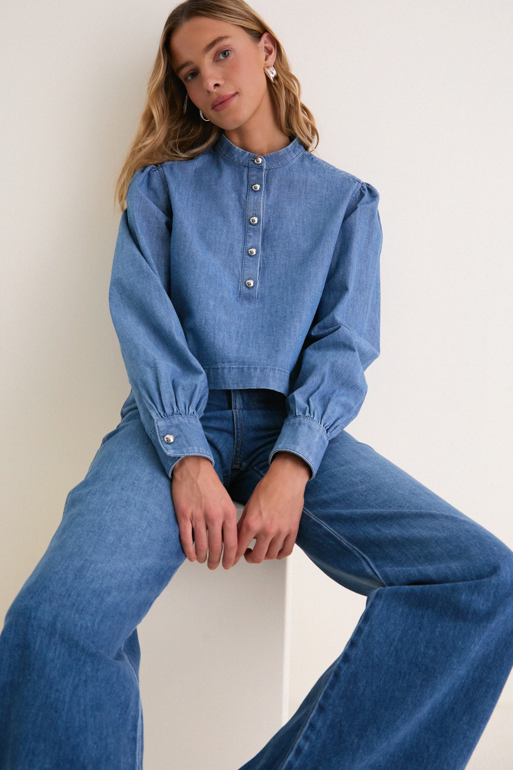 Indigo Denim Margot Top