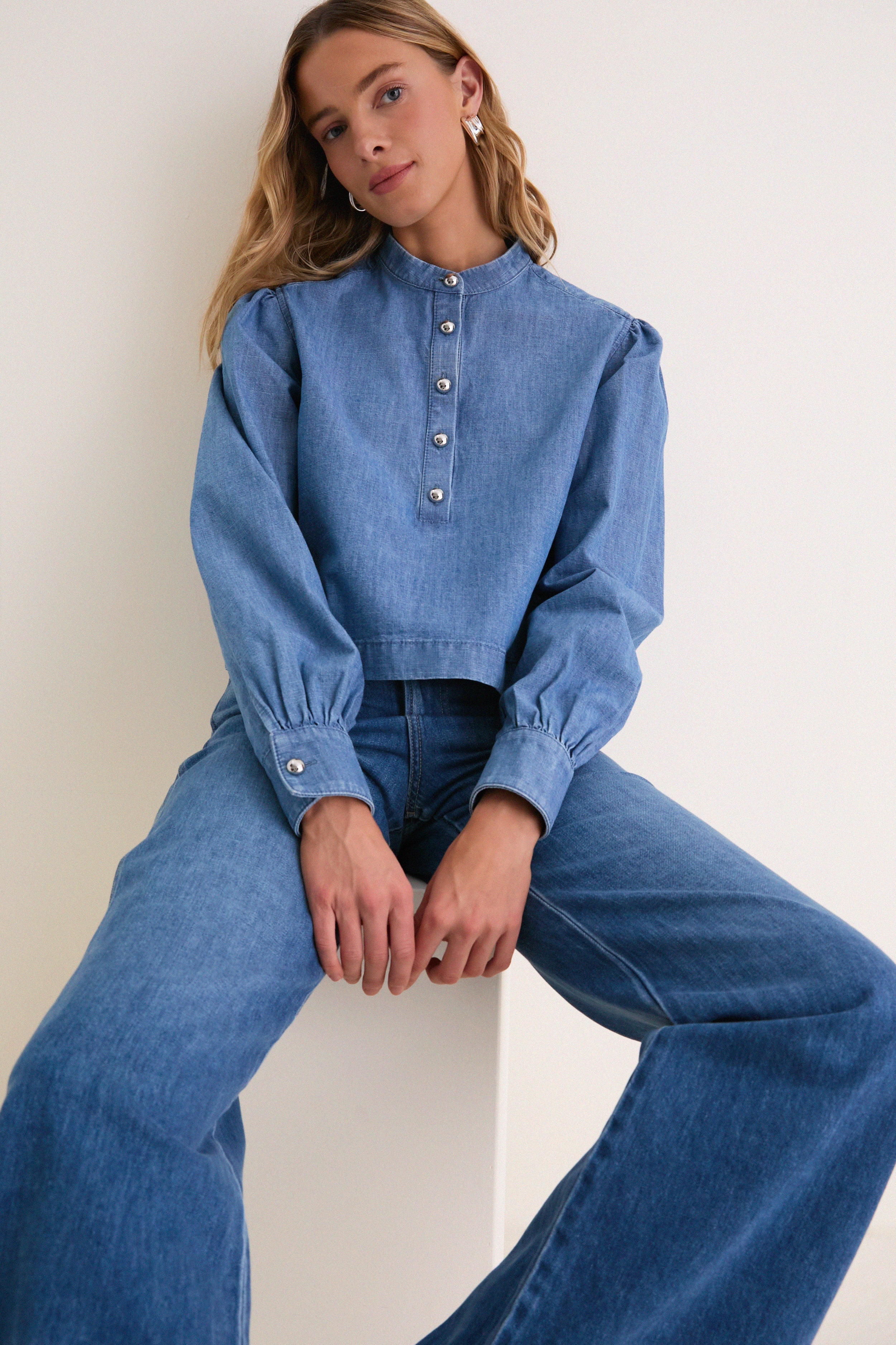 Indigo Denim Margot Top