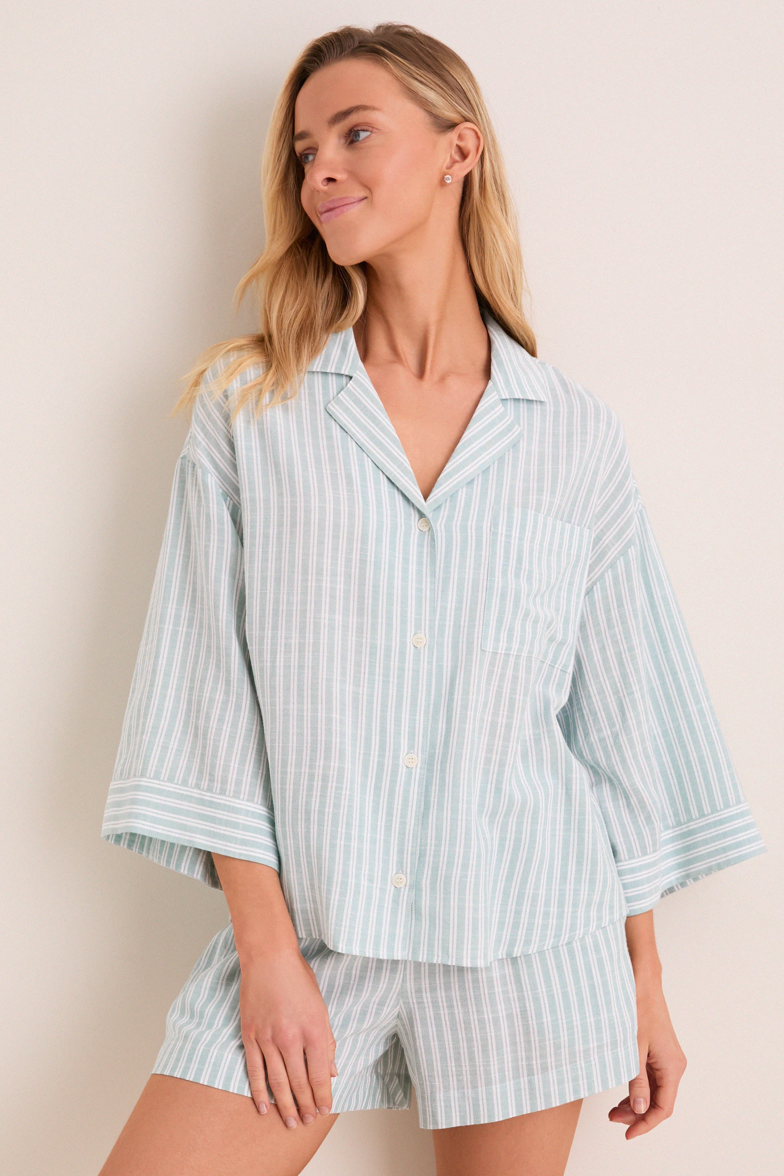 Seagrass Regatta Stripe Nautico Relaxed Short PJ Set