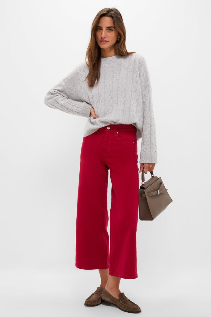 Red Juliette High Rise Wideleg Ankle