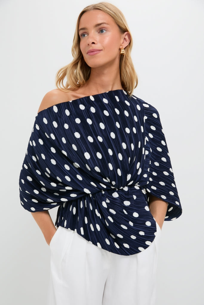 Small Dot Deep Lake Cami Top