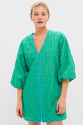 Seafoam Palm Eyelet Mini Arem Caftan