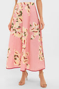Anthurium Print Maxi Skirt