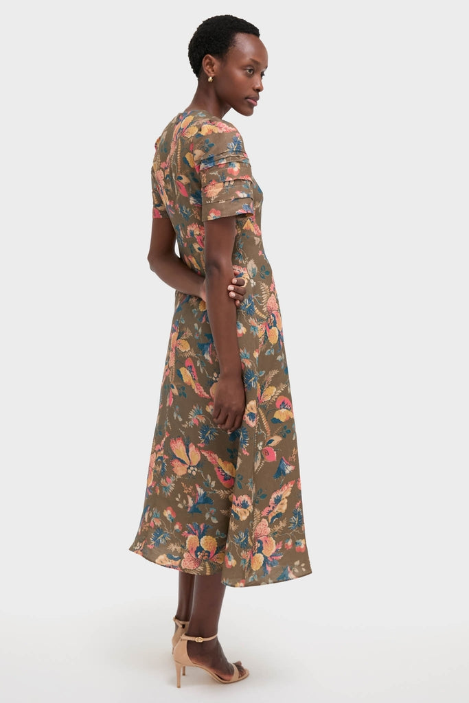 Olive Floral Casey Dress