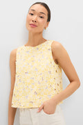 Pale Yellow Flower Vera Top
