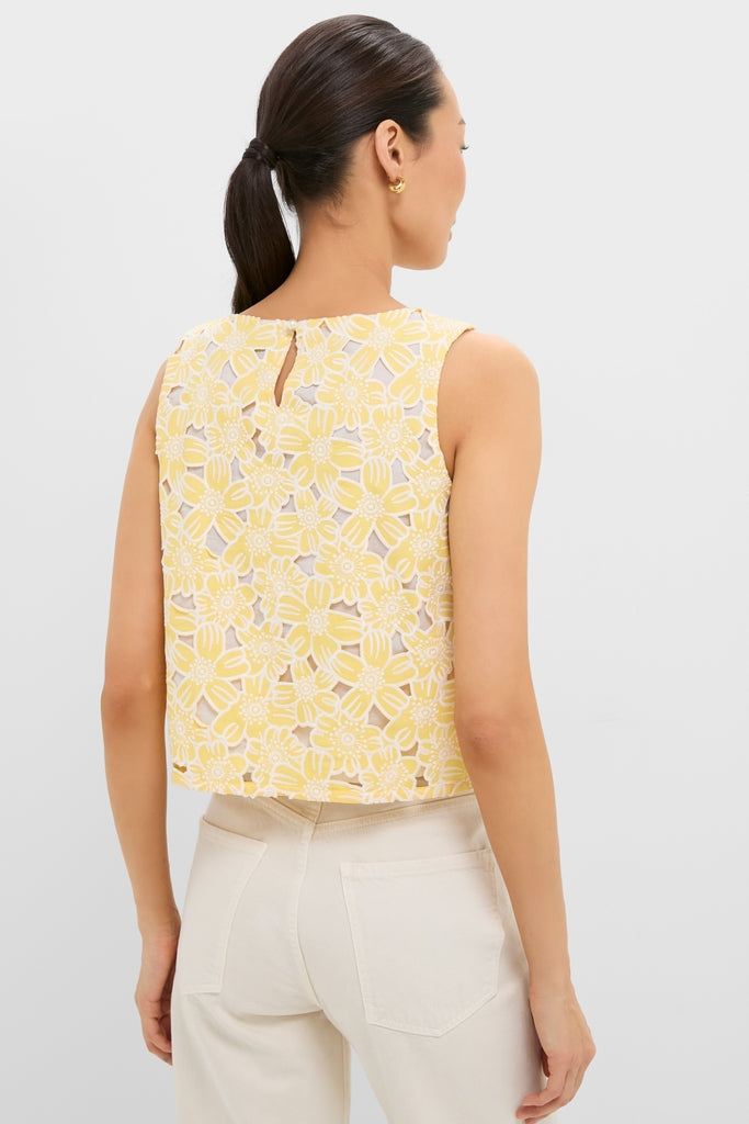 Pale Yellow Flower Vera Top