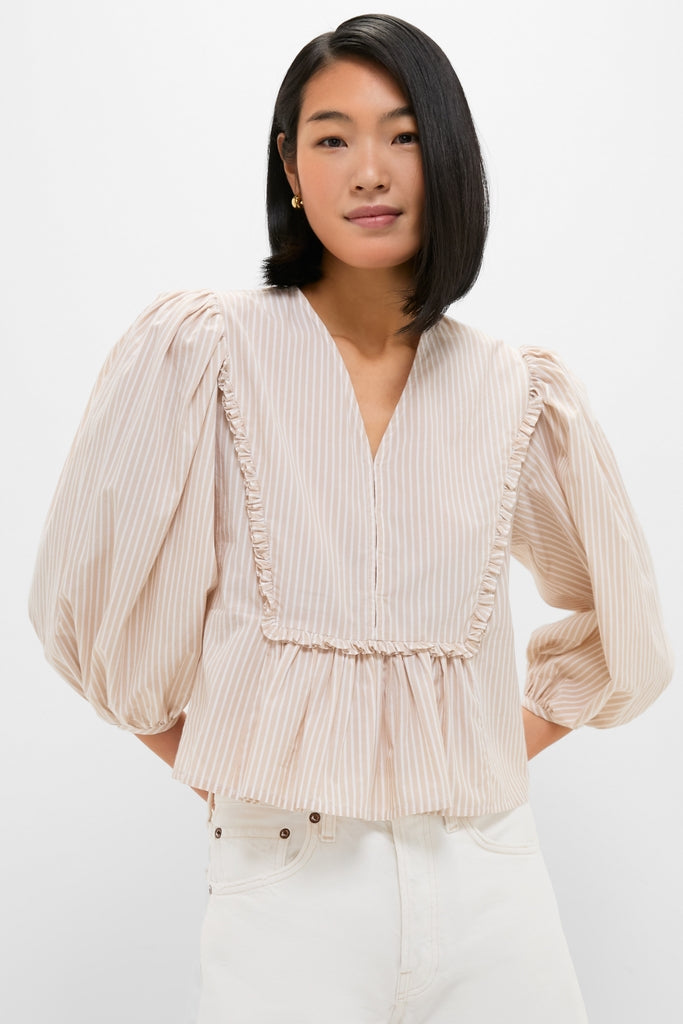 Natural Stripe Stevie Blouse