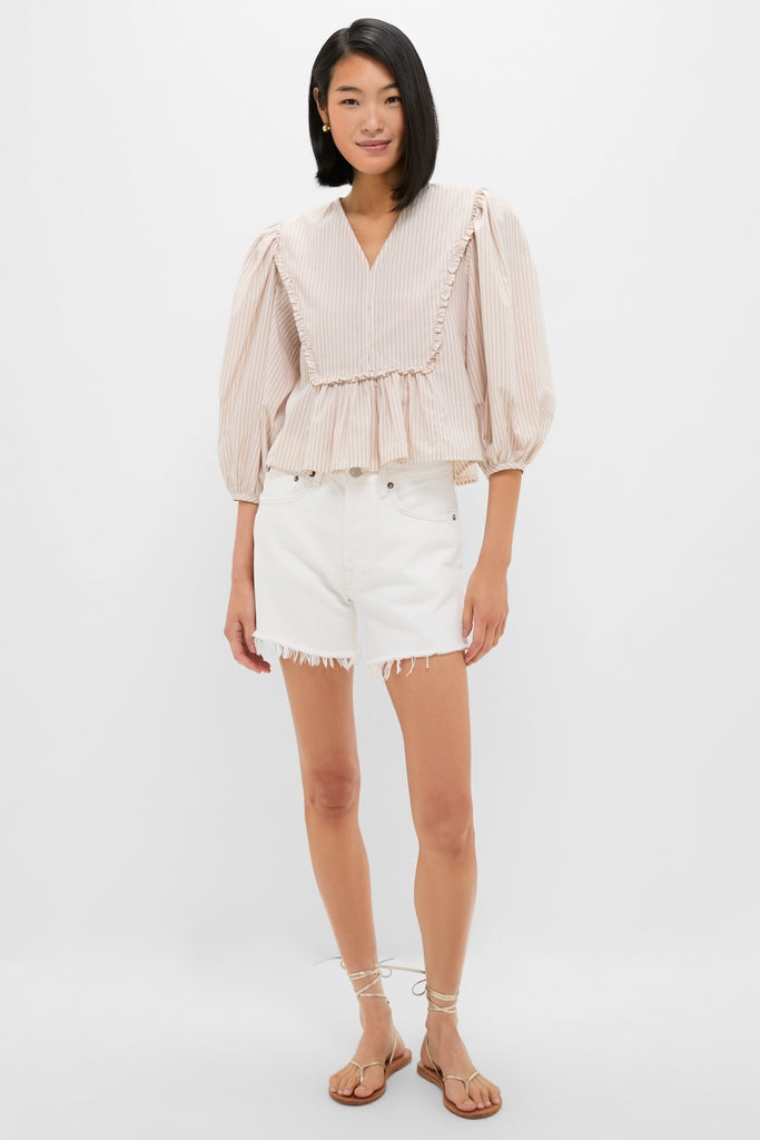 Natural Stripe Stevie Blouse