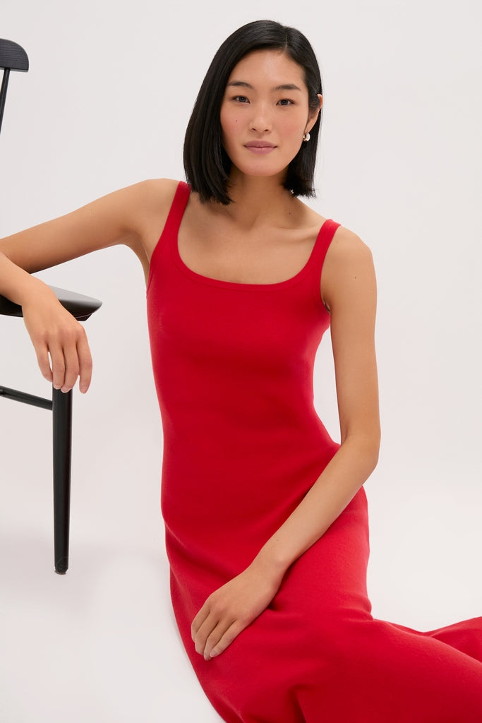 Red Knit Barrington Dress