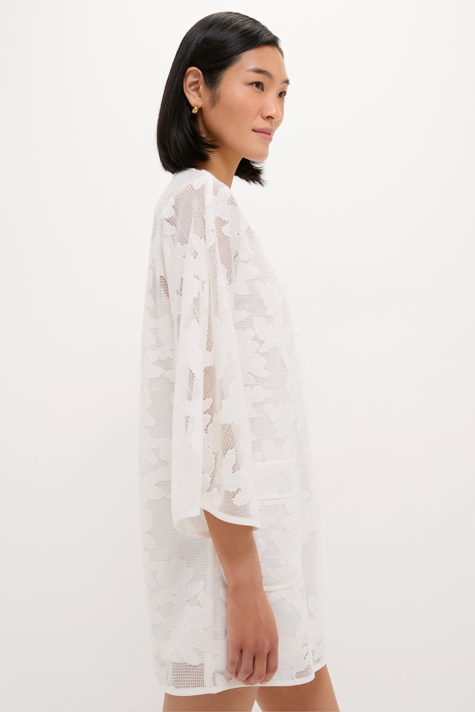 White Floral Lace Sidney Coverup