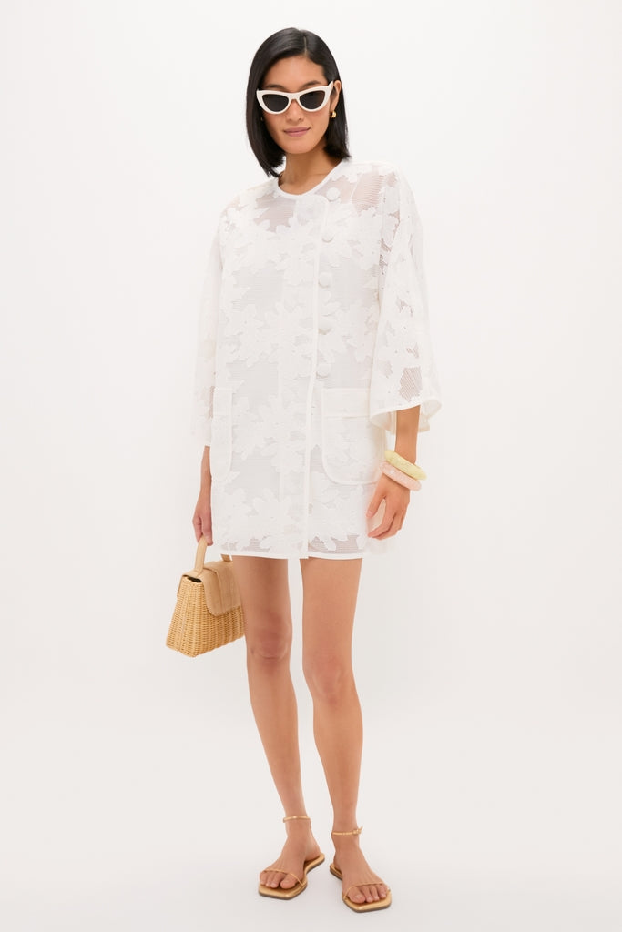 White Floral Lace Sidney Coverup