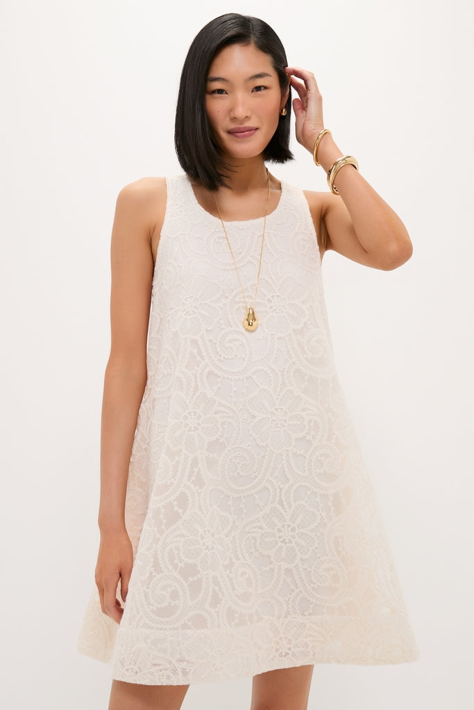 Ivory Lace Organza MaryLiza Swing Dress