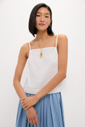 White Cotton Poplin Mandi Top