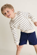 Navy Stripe Raya Cotton Jumper