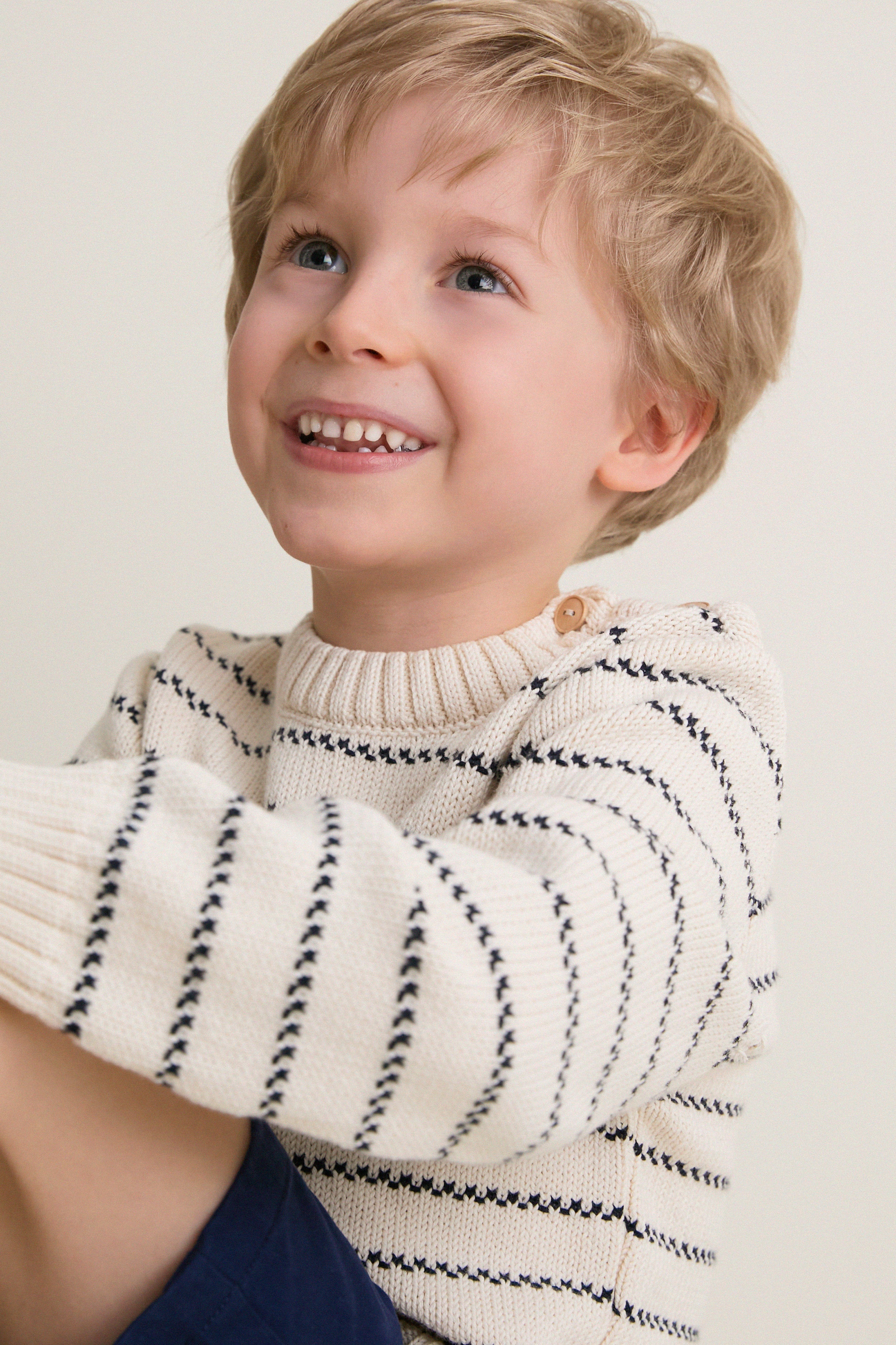 Navy Stripe Raya Cotton Jumper