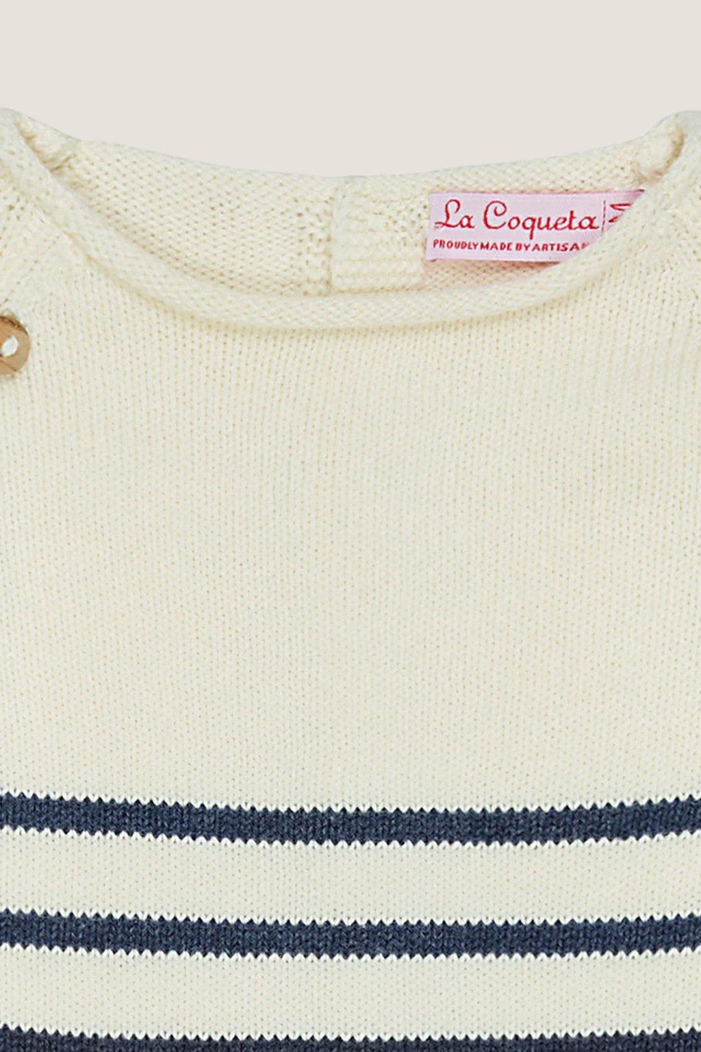 Navy Stripe Monda Cotton Baby Knitted Set