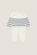 Navy Stripe Monda Cotton Baby Knitted Set