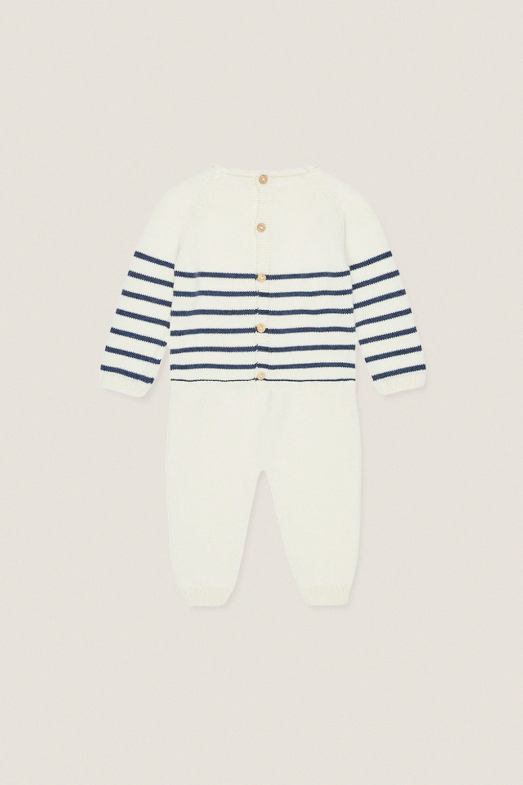 Navy Stripe Monda Cotton Baby Knitted Set