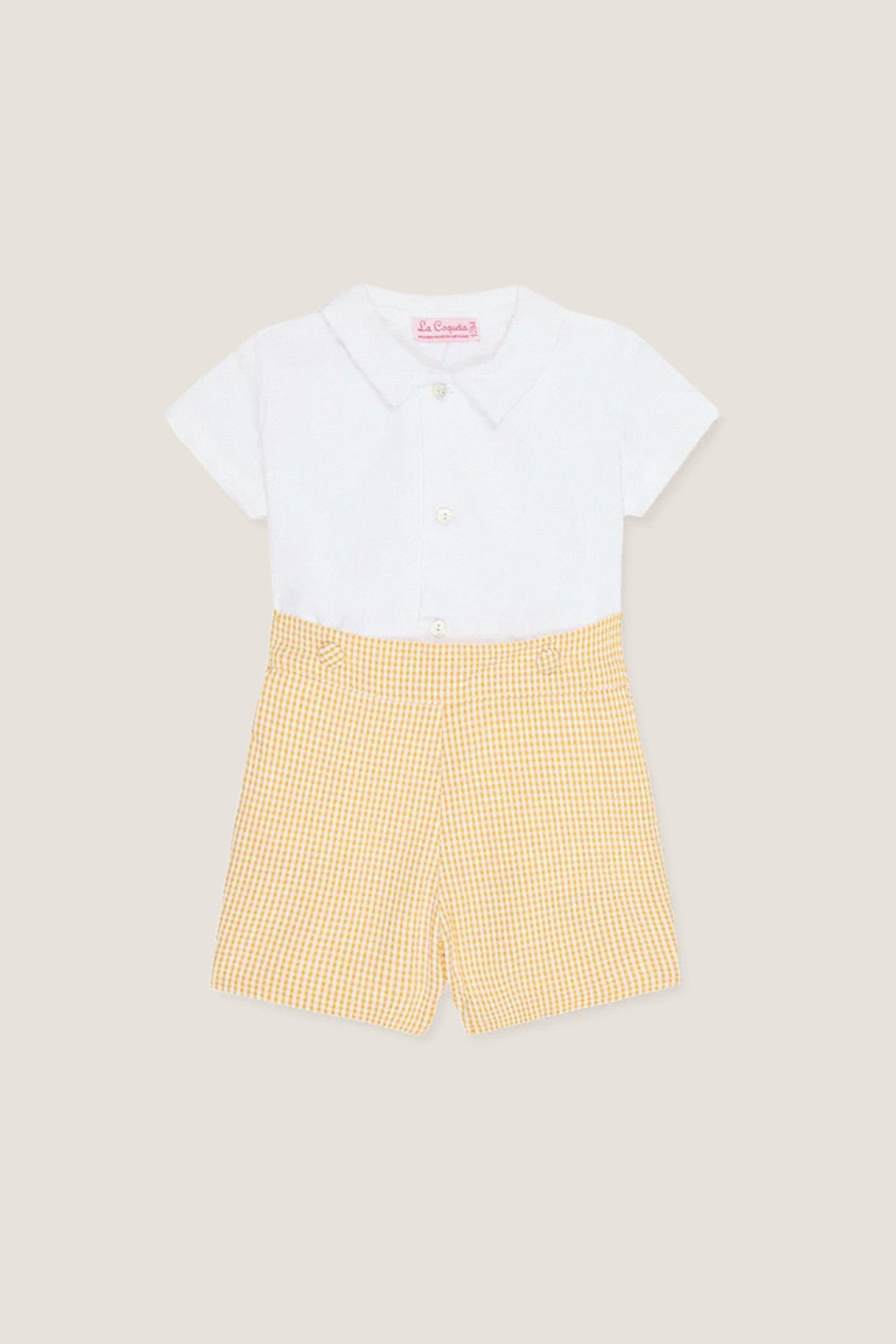 Yellow Gingham Oliver Baby Boy Set