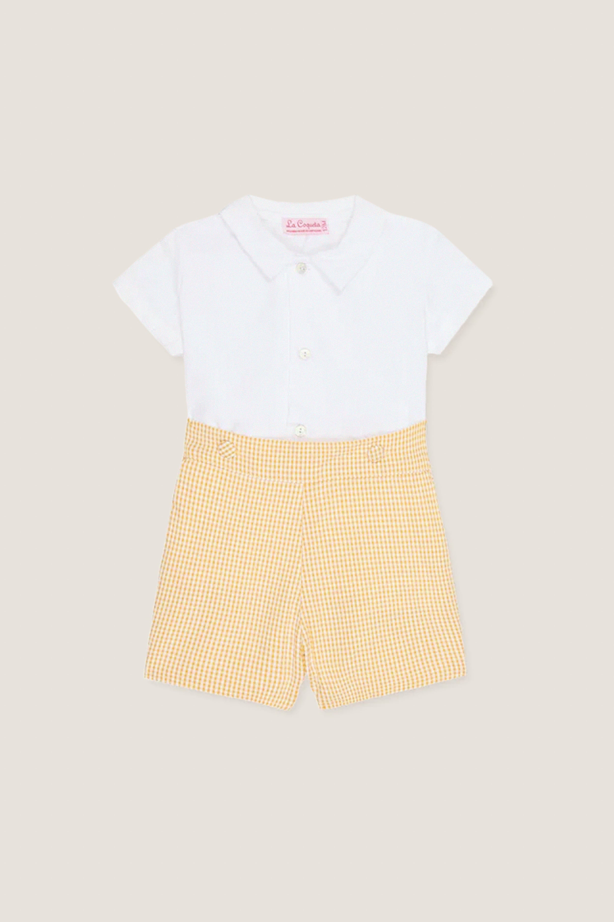 Yellow Gingham Oliver Baby Boy Set