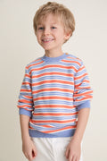 Coral Stripe Bromo Cotton Jumper