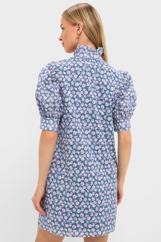 Lilac Ditsy Floral Mini Louisa Dress