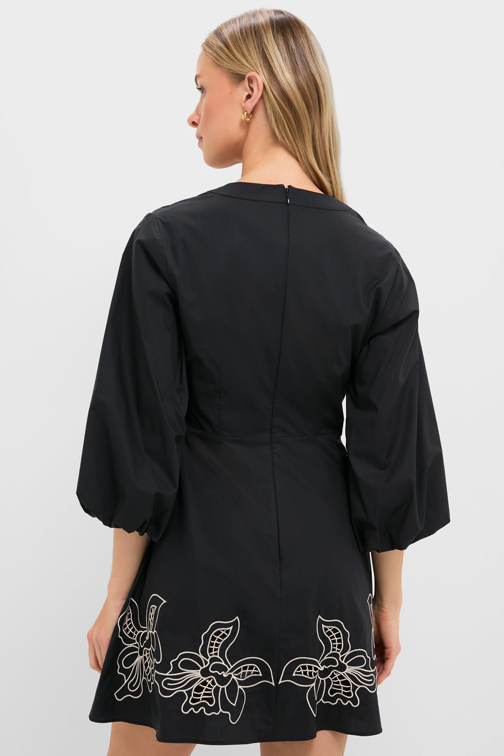 Black & Tan Embroidery Ellison Mini Dress