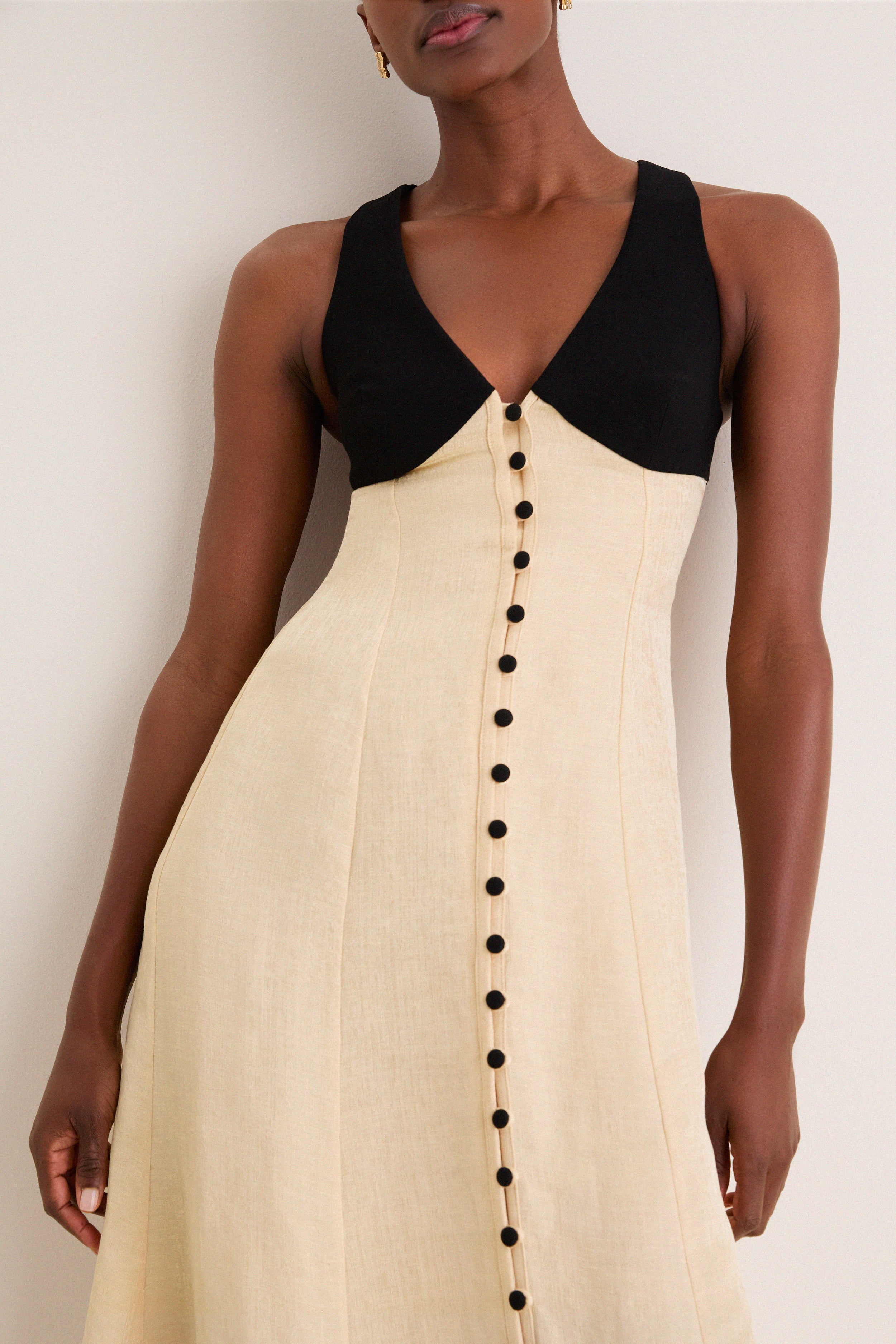 Buttercream Row Row Row Your Buttons Dress