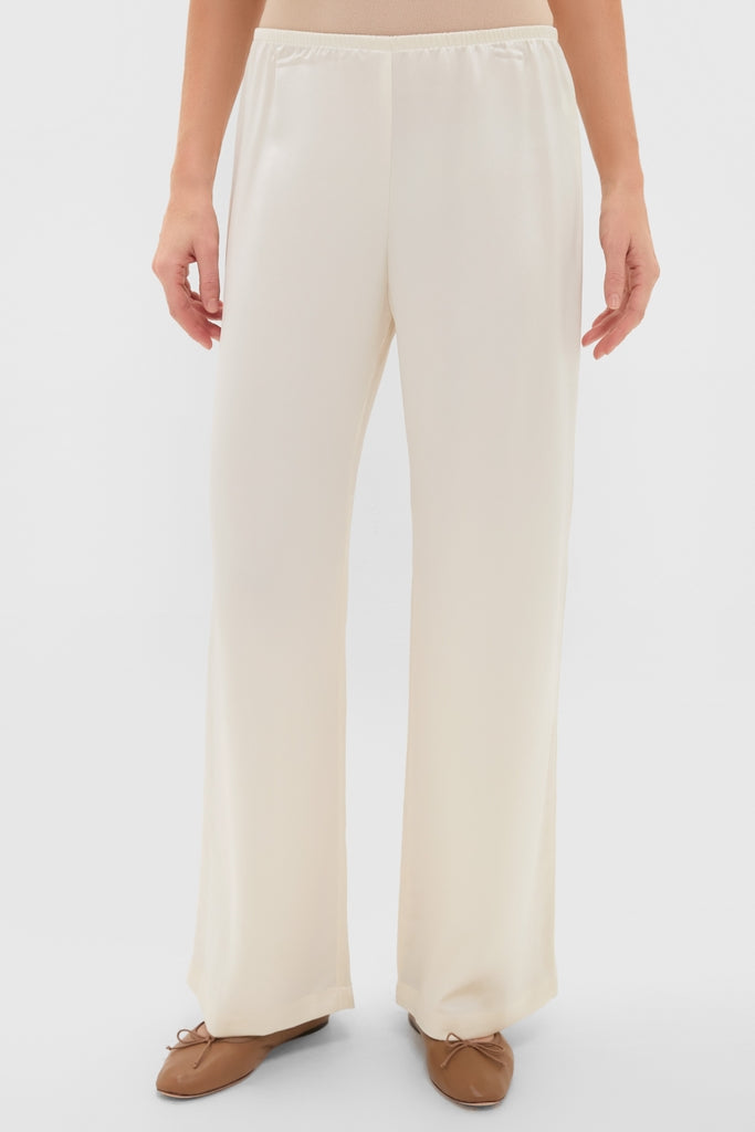 Creme Barb Wide Leg Pants