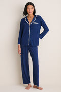 Navy Frida Long PJ Set