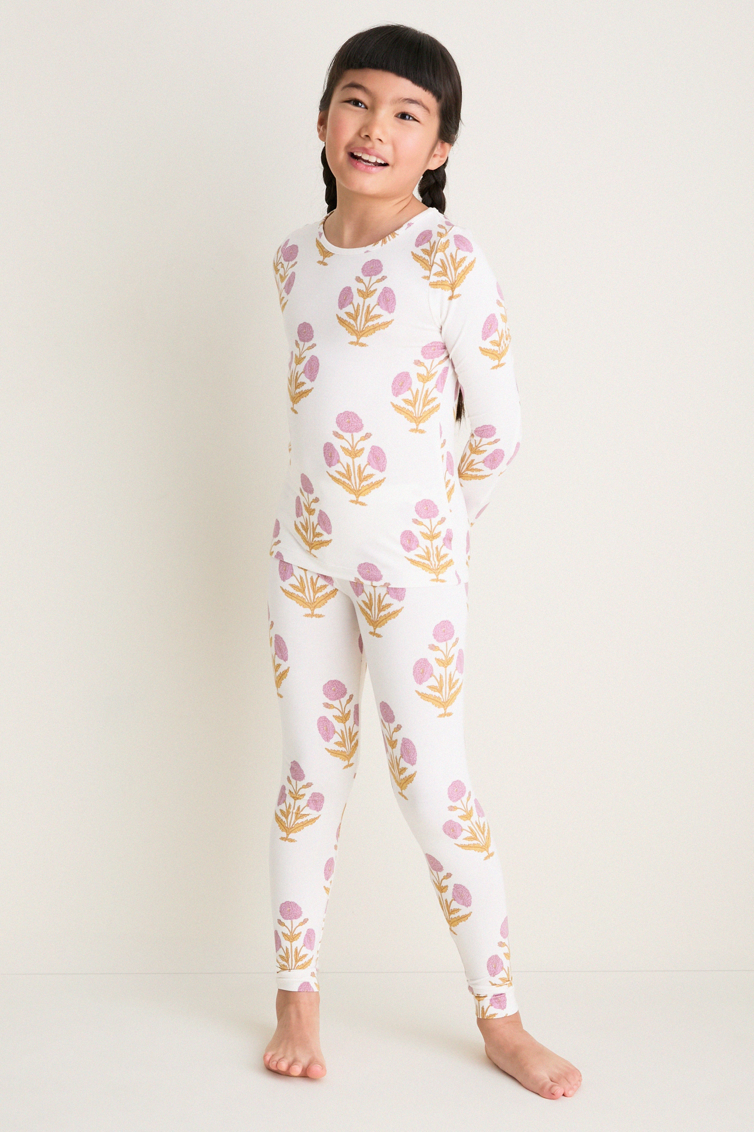 Lavender Dandelion Kids Bamboo Pj Set