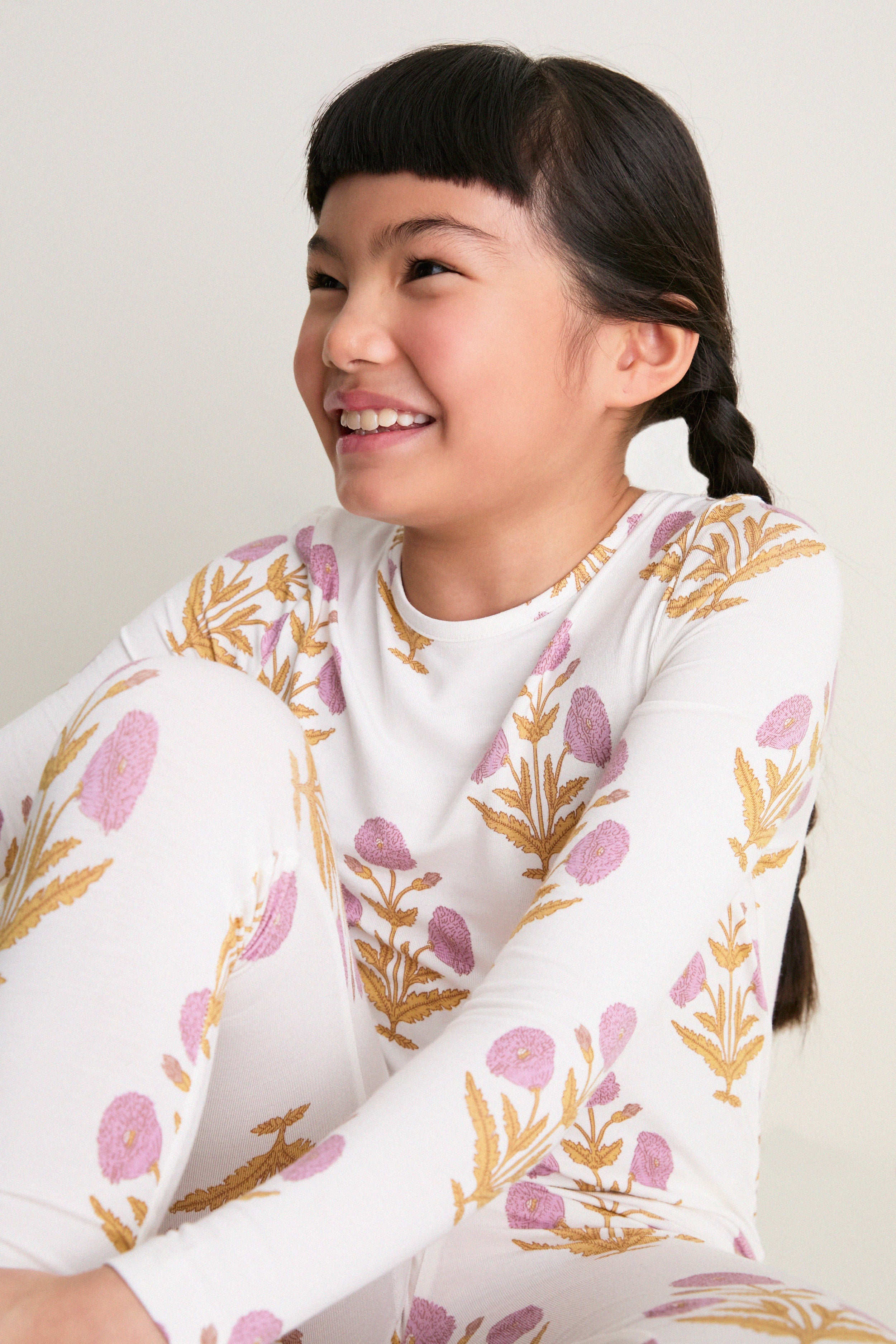 Lavender Dandelion Kids Bamboo Pj Set